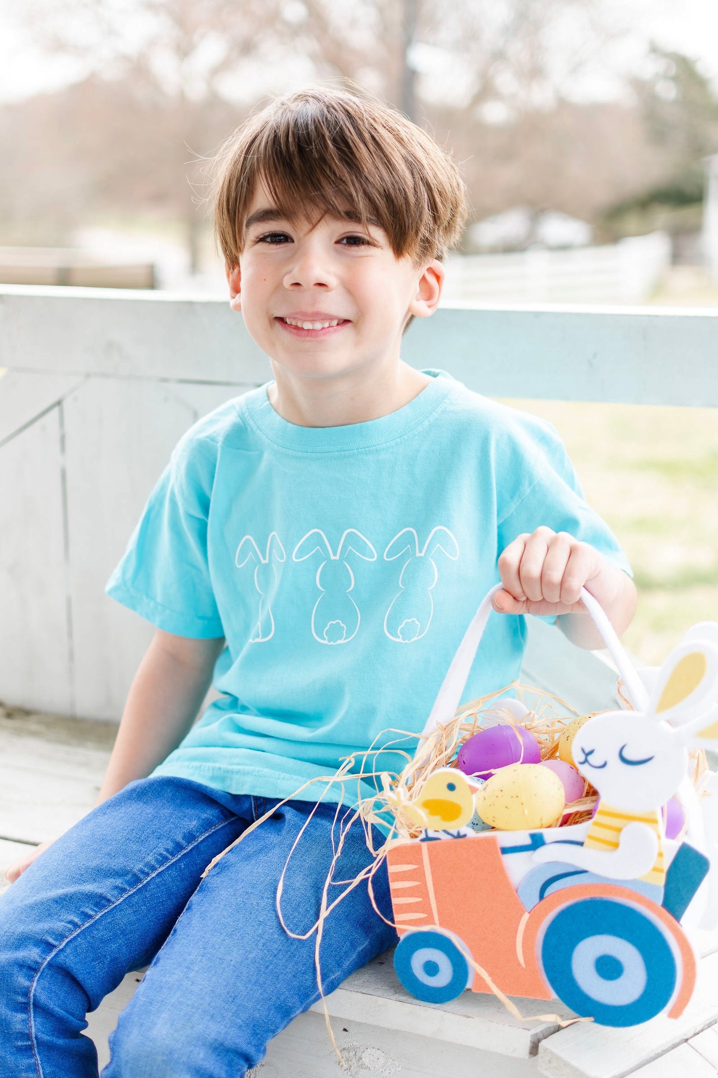 Kids Blue Bunnies Tee