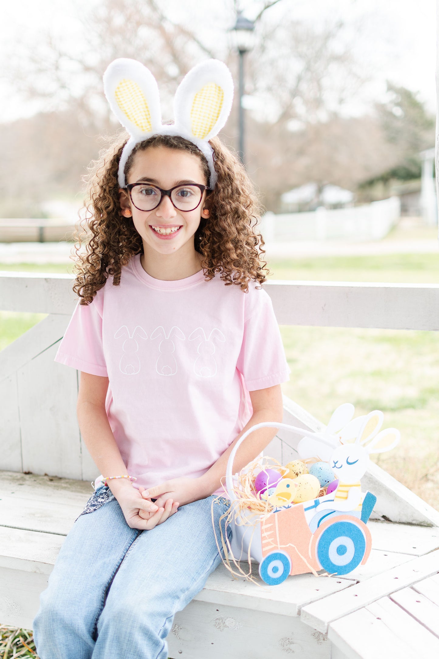 Kids Pink Bunnies Tee