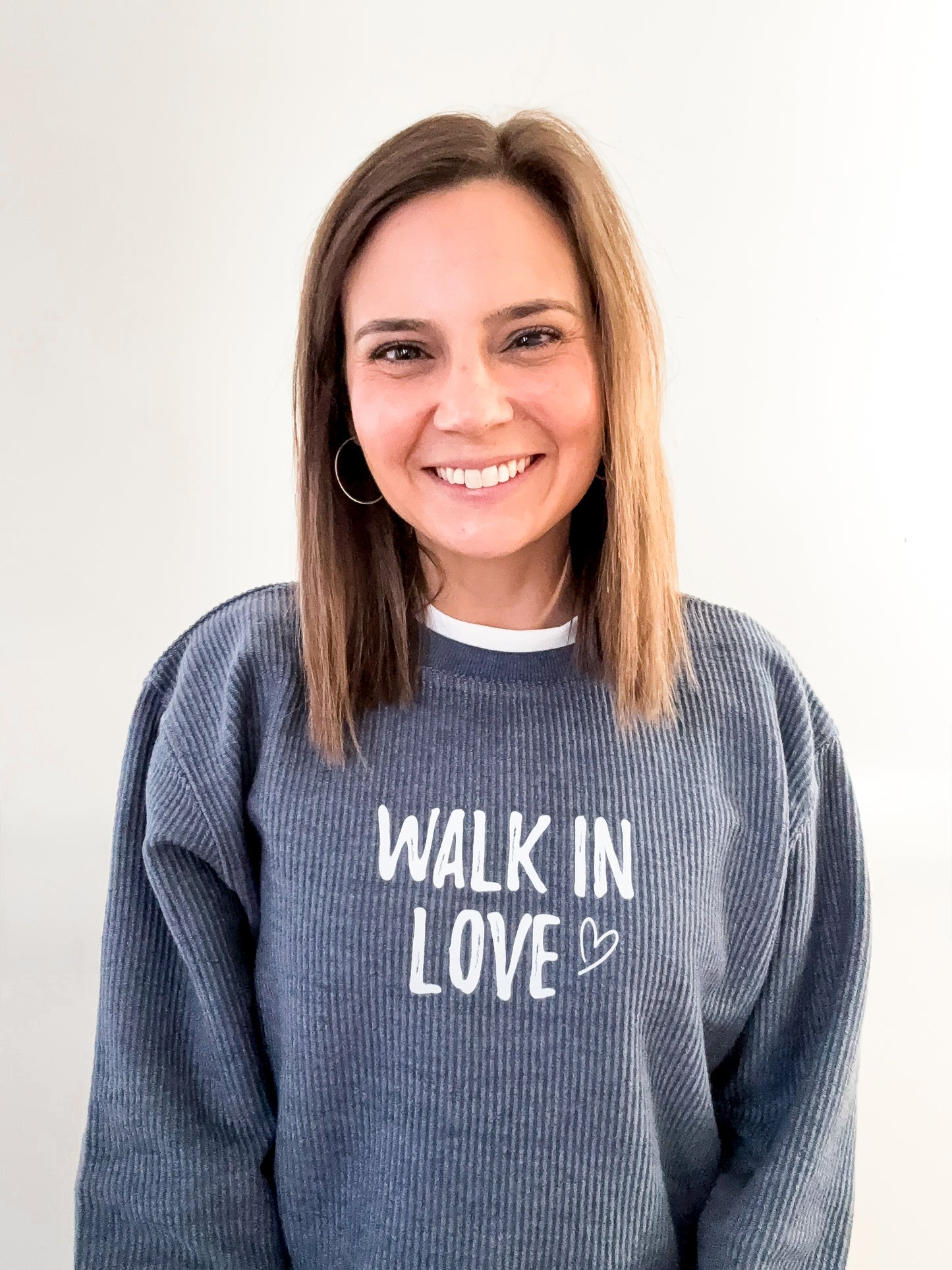 Walk In Love Corded Crewneck
